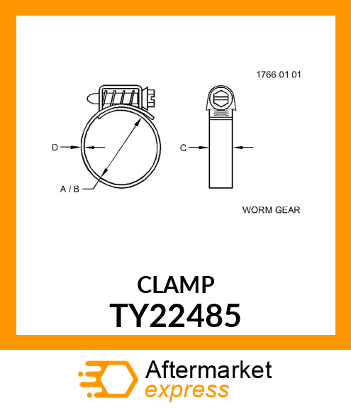 HOSE CLAMP, 1 TY22485