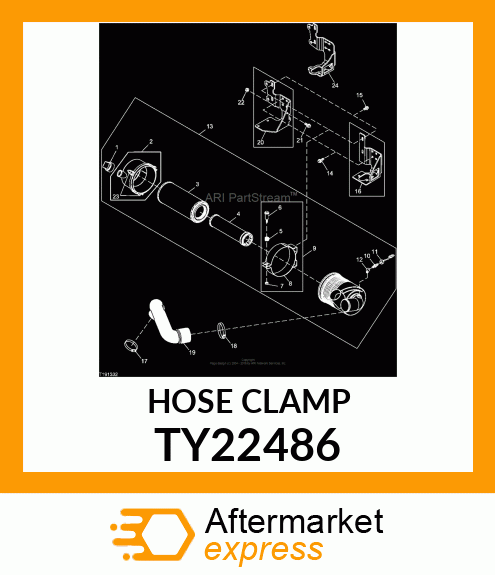 HOSE CLAMP, 2 TY22486