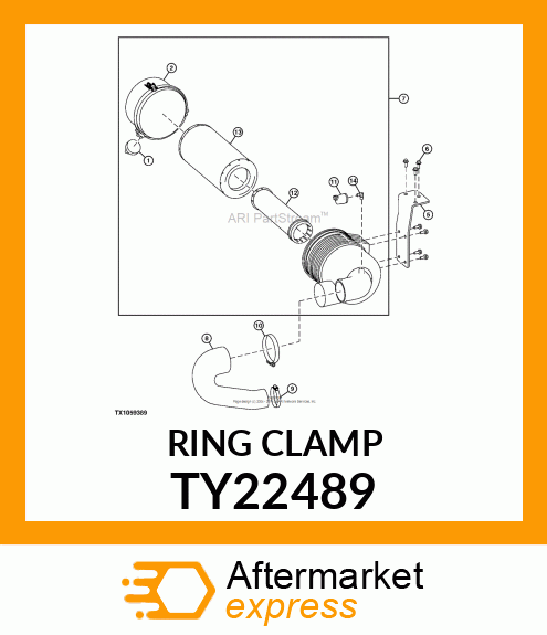 HOSE CLAMP, 3 TY22489