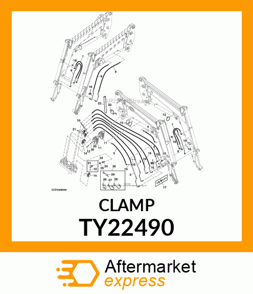 HOSE CLAMP (4 1/4 TO 5 1/8) TY22490