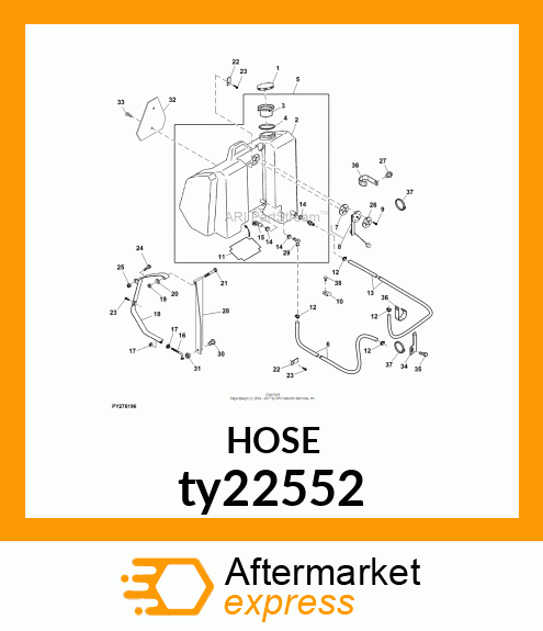 FUEL amp; OIL HOSE 3/8"JDS205 SAE30R7 ty22552