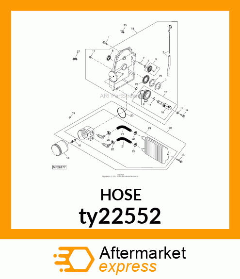 FUEL amp; OIL HOSE 3/8"JDS205 SAE30R7 ty22552