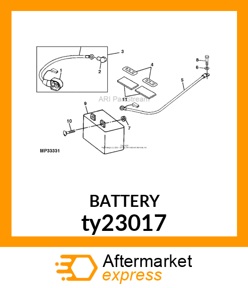 BATTERY,DRY,12V,BCI U1,CCA 165 ty23017