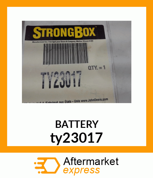 BATTERY,DRY,12V,BCI U1,CCA 165 ty23017