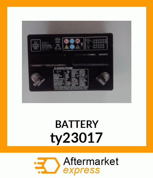 BATTERY,DRY,12V,BCI U1,CCA 165 ty23017