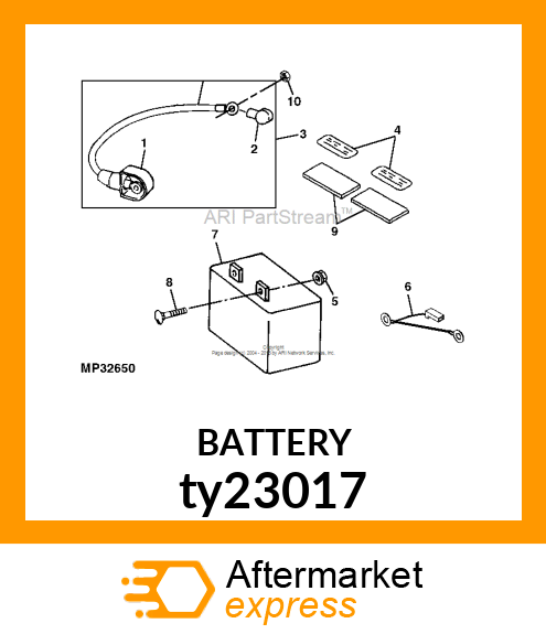 BATTERY,DRY,12V,BCI U1,CCA 165 ty23017