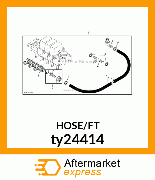 AG EPDM SPRAYER HOSE 3/4" JDS205 ty24414