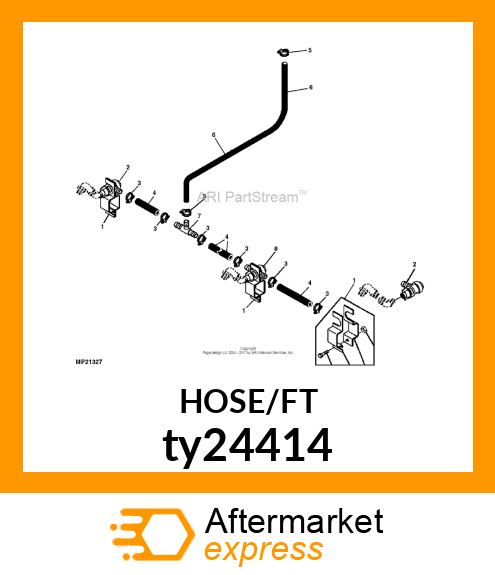 AG EPDM SPRAYER HOSE 3/4" JDS205 ty24414