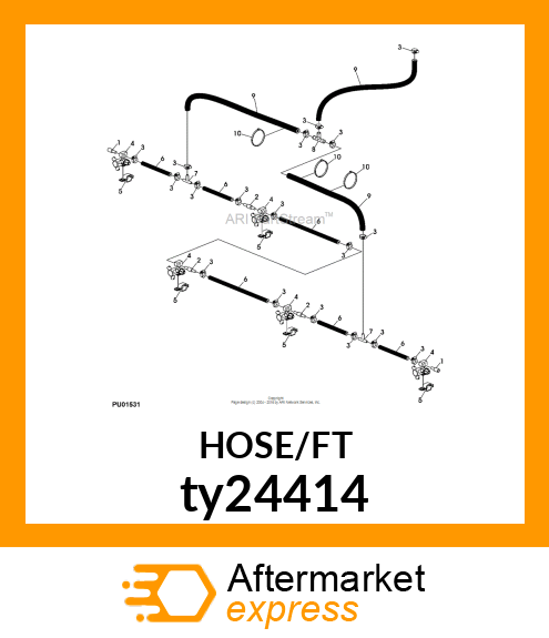 AG EPDM SPRAYER HOSE 3/4" JDS205 ty24414