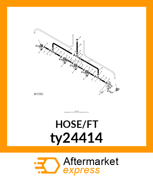 AG EPDM SPRAYER HOSE 3/4" JDS205 ty24414