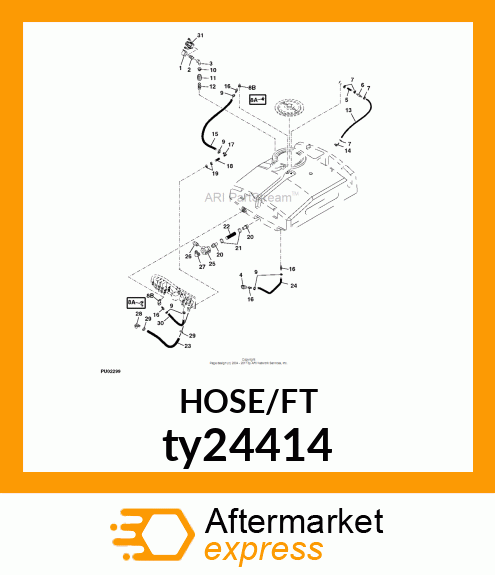 AG EPDM SPRAYER HOSE 3/4" JDS205 ty24414