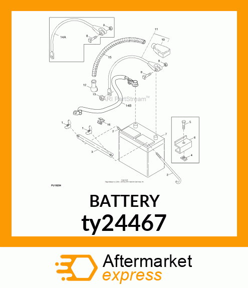 BATTERY,DRY,12V,BCI 51,CCA 500 ty24467