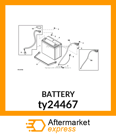 BATTERY,DRY,12V,BCI 51,CCA 500 ty24467