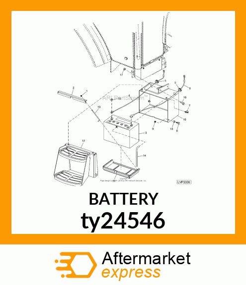 BATTERY,DRY,12V,BCI 31,CCA 925 ty24546