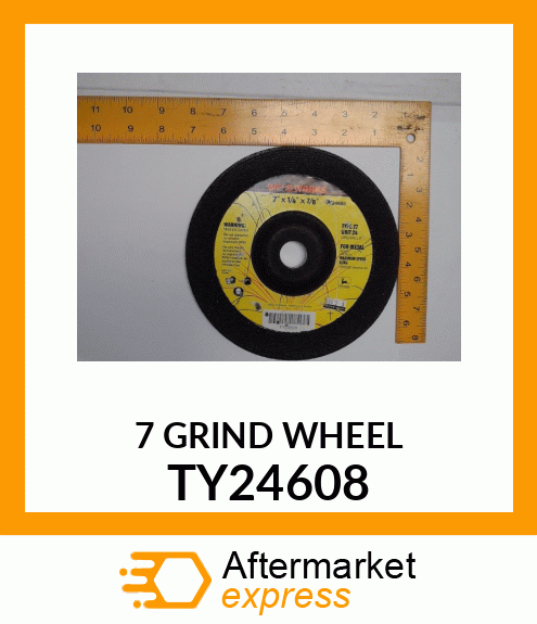 Wheel - GRDG WHL 7" X 1/4", 7/8" ARBOG TY24608