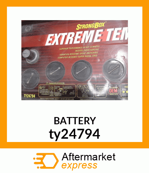 BATTERY,DRY,12V,BCI 31,CCA 925 ty24794