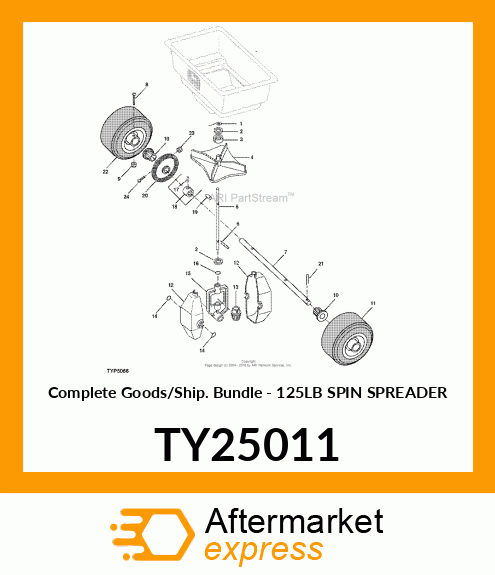 Complete Goods/Ship. Bundle - 125LB SPIN SPREADER TY25011