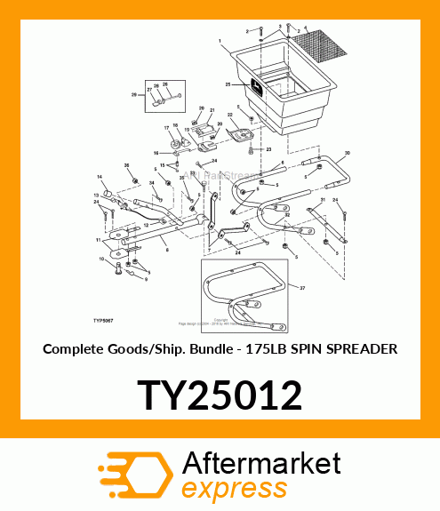Complete Goods/Ship. Bundle - 175LB SPIN SPREADER TY25012