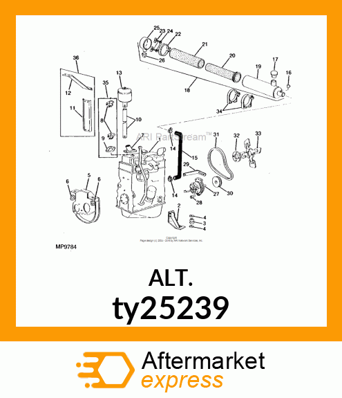 ALTERNATOR ASSEMBLY12V ty25239