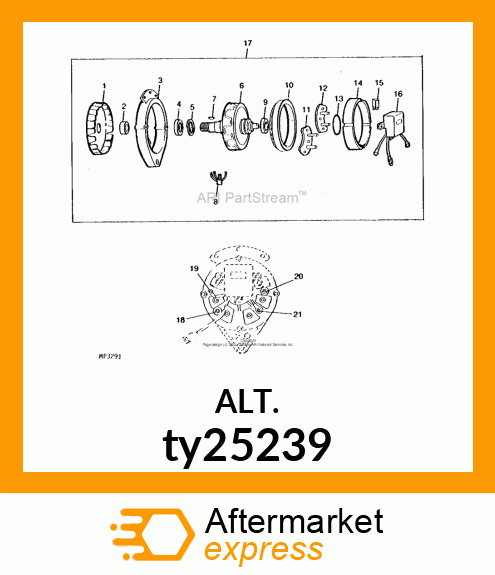 ALTERNATOR ASSEMBLY12V ty25239