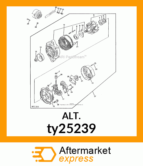 ALTERNATOR ASSEMBLY12V ty25239