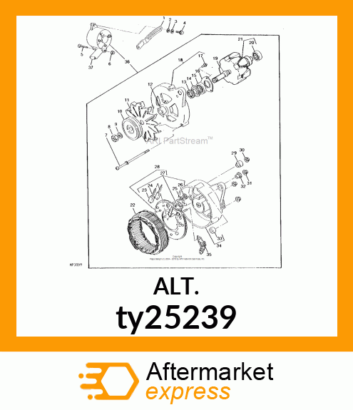 ALTERNATOR ASSEMBLY12V ty25239