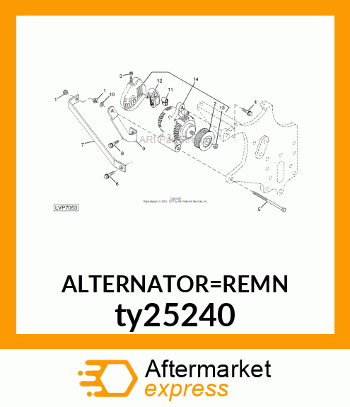 ALTERNATOR, ALTERNATOR ASSY, W/ REG ty25240