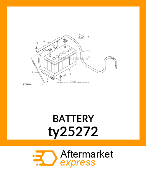 BATTERY,DRY,12V,BCI 27,CCA 650 ty25272