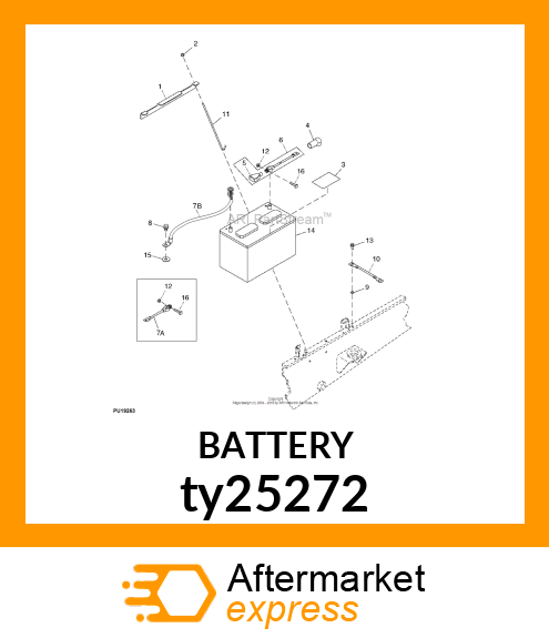 BATTERY,DRY,12V,BCI 27,CCA 650 ty25272