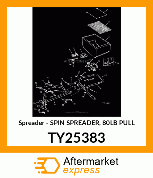 Spreader - SPIN SPREADER, 80LB PULL TY25383