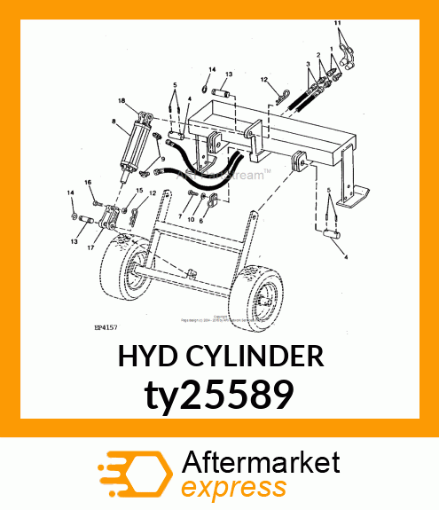 CYLINDER, HYDRAULIC ty25589