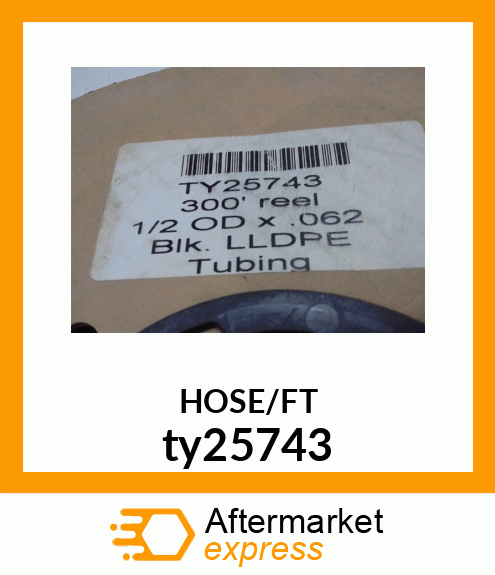 TUBING,BLACK,LLDPE,1/2"ODX.375"ID ty25743