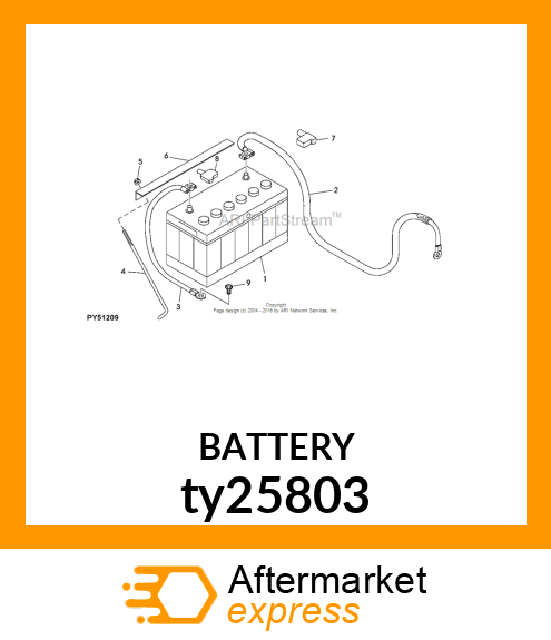 BATTERY,DRY,12V,BCI 31,CCA 750 ty25803