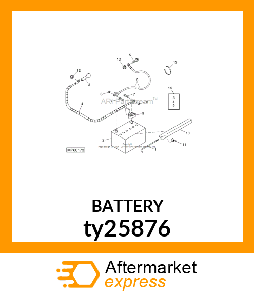 BATTERY,DRY,12V,BCI 51,CCA 500 ty25876