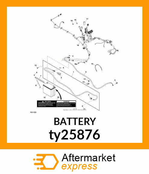 BATTERY,DRY,12V,BCI 51,CCA 500 ty25876