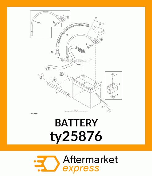 BATTERY,DRY,12V,BCI 51,CCA 500 ty25876