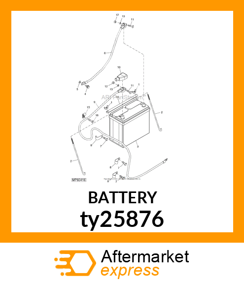 BATTERY,DRY,12V,BCI 51,CCA 500 ty25876