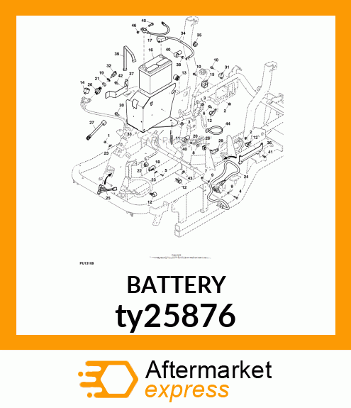 BATTERY,DRY,12V,BCI 51,CCA 500 ty25876