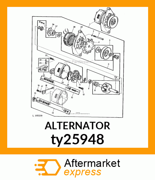 ALTERNATOR ty25948