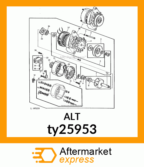 ALTERNATOR ty25953