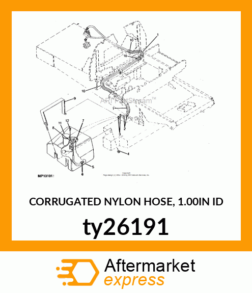 CORRUGATED NYLON HOSE, 1.00IN ID ty26191