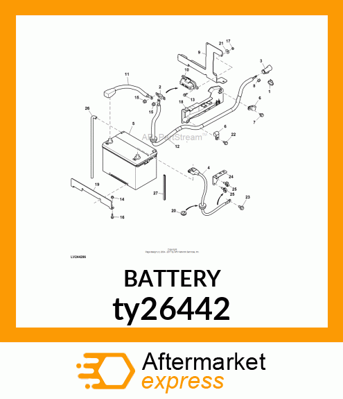 BATTERY,DRY,12V,BCI 34,CCA 770 ty26442