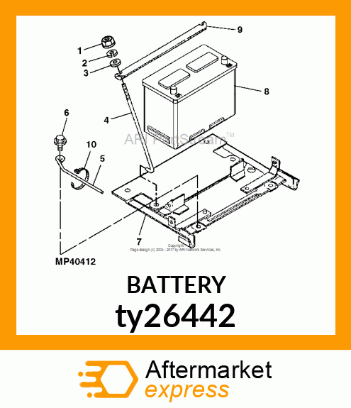 BATTERY,DRY,12V,BCI 34,CCA 770 ty26442