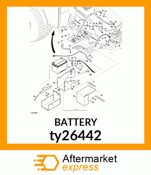 BATTERY,DRY,12V,BCI 34,CCA 770 ty26442