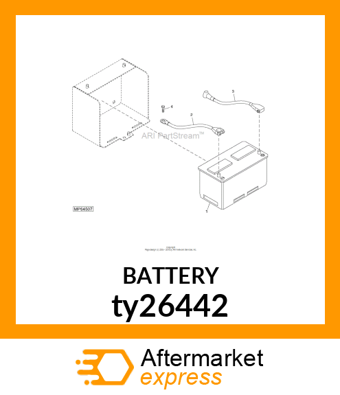 BATTERY,DRY,12V,BCI 34,CCA 770 ty26442