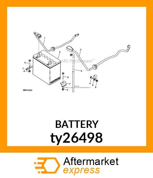 BATTERY,DRY,12V,BCI 22NF,CCA 500 ty26498