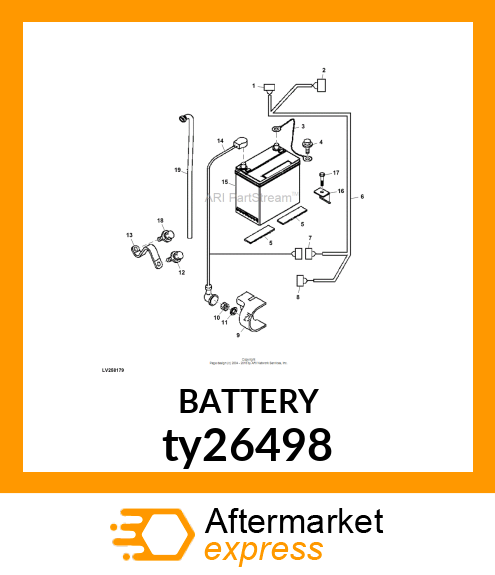 BATTERY,DRY,12V,BCI 22NF,CCA 500 ty26498