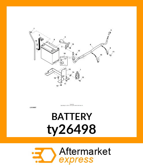 BATTERY,DRY,12V,BCI 22NF,CCA 500 ty26498