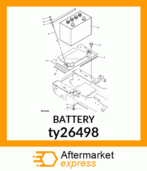 BATTERY,DRY,12V,BCI 22NF,CCA 500 ty26498