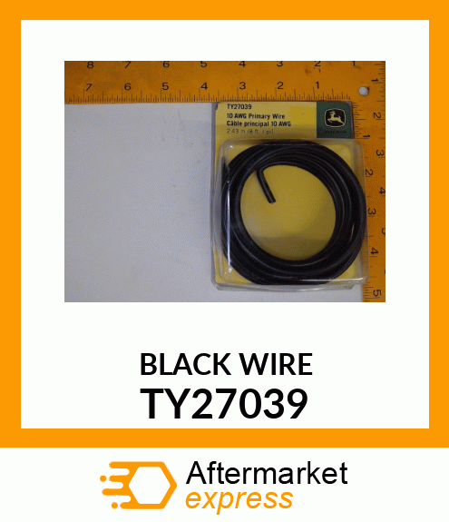 Electrical Conductor - 10 AWG BK PRIMARY WIRE 8FT PKG TY27039